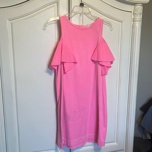 crewcuts hot pink cold shoulder dress